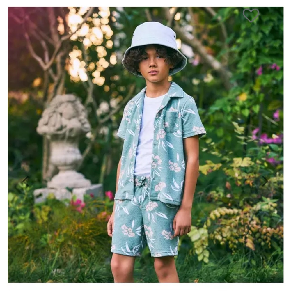 NWT- Janie and Jack Tropical Floral Terry Matching Set Size 6 - Picture 2 of 7